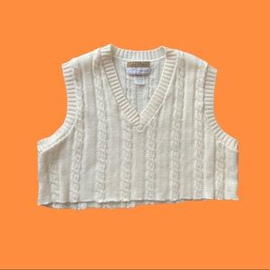 Vintage Cropped Sweatervest